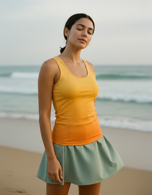 Women's Yellow Celestia tank tops