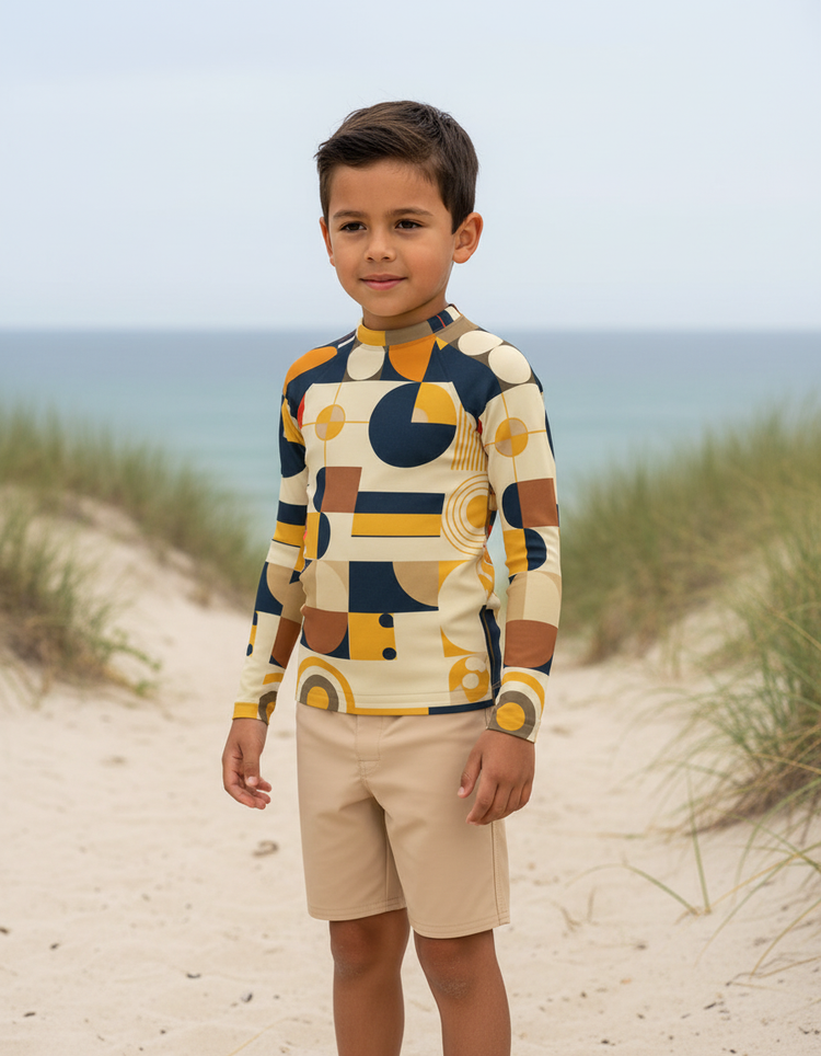 Boys Yellow Form Rash Guard