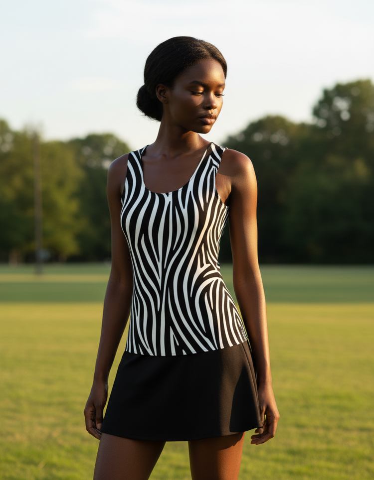 Radiant Stripes Glimmer Tank Top
