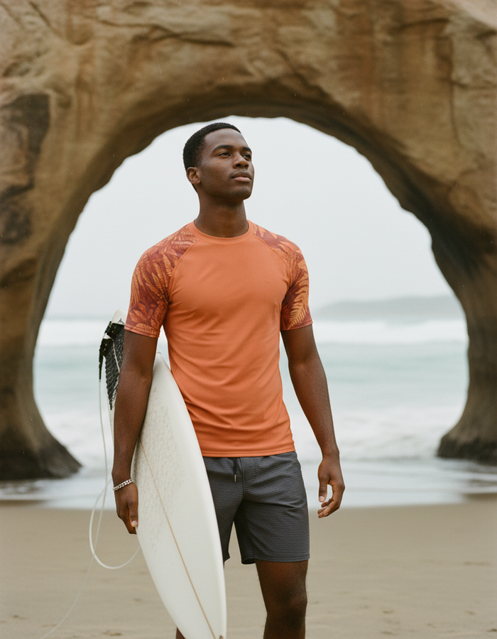 Rashguard — Men's Citrus Orange Emerald