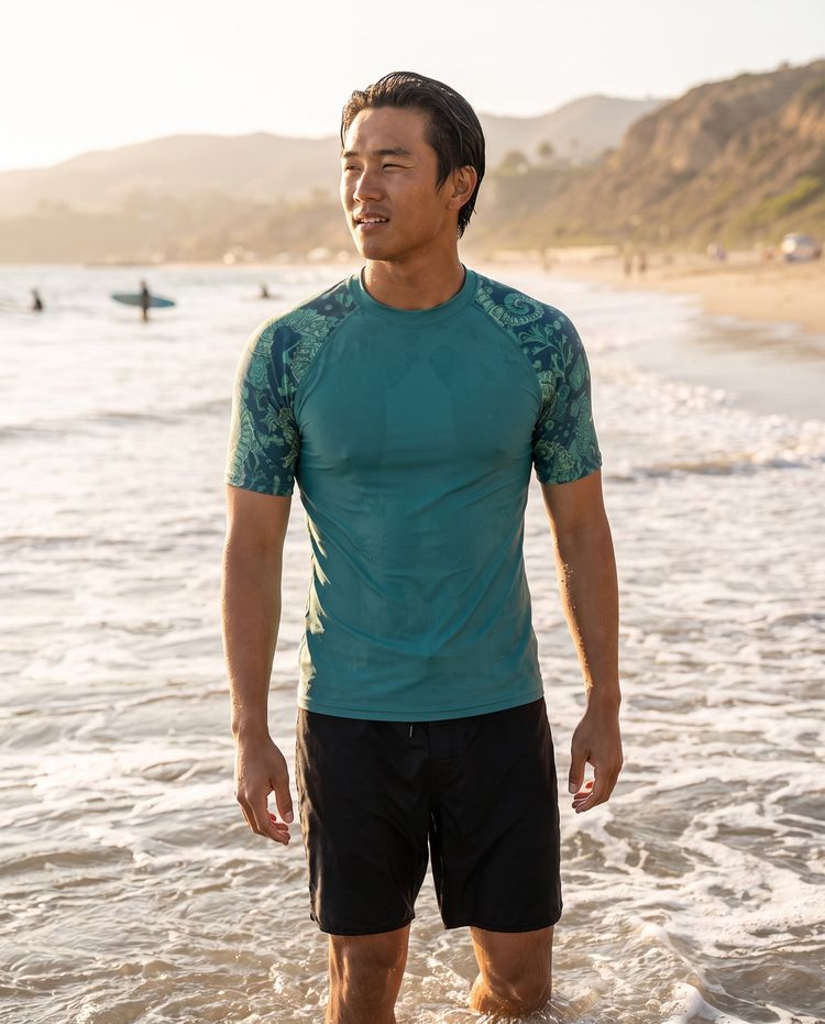 Men's Turquoise Triton men's rashguards