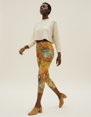 Burnt Sienna Kaimana capri yoga leggings