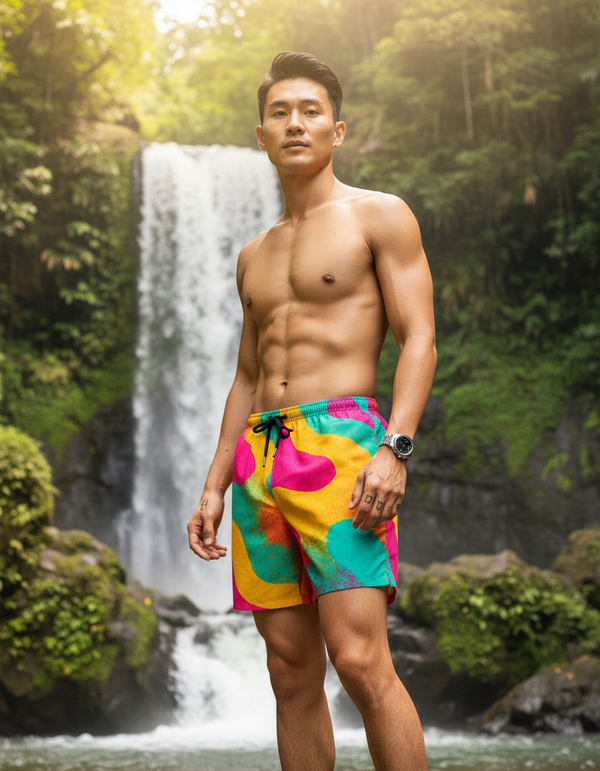 Men's Swim Trunks in Zest