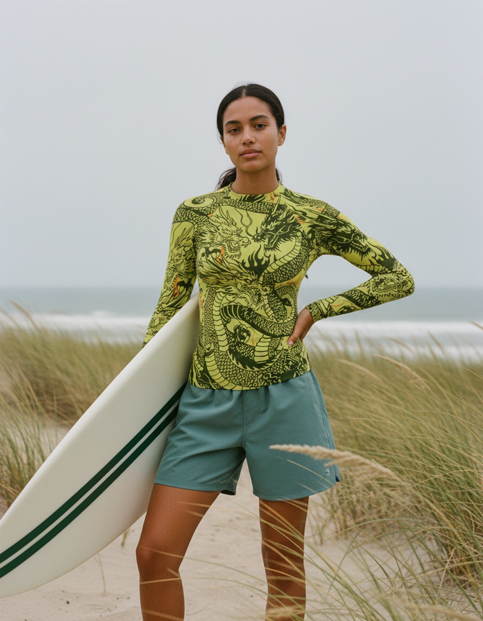 Rashguard — Women's Runway Chartreuse Ember