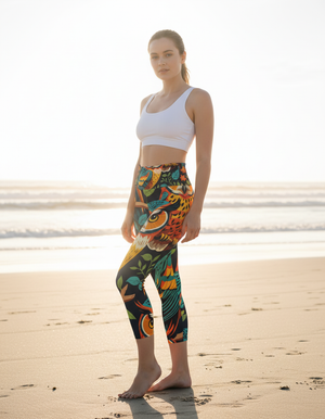 Whimsy Leggings Capri Yoga Leggings — Dripper