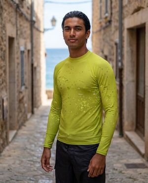 Men's Lime Surge men's rashguards