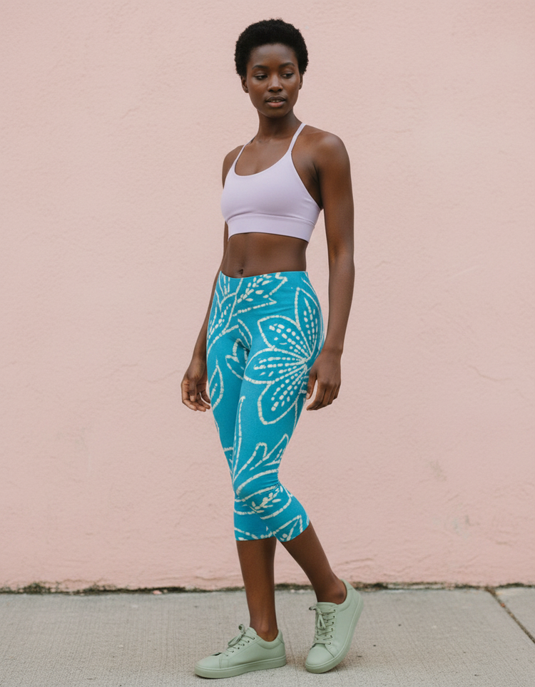 Women's Batik Collection Capri Leggings