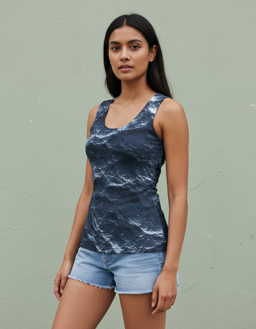 Women's Blue Aura Eclipse women's tank tops
