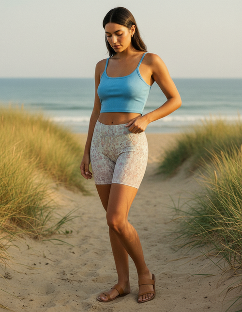 Burnished Lilac Meadow Short Shorts Short Shorts — Dripper