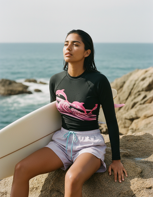 Women's Neon Pink Pod women's rashguards
