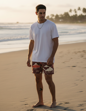 Tea Rose Yume men's swim trunks