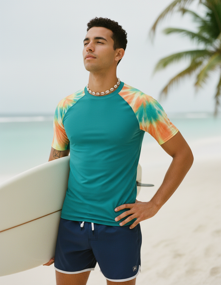Men's Tie-Dye Rash Guard