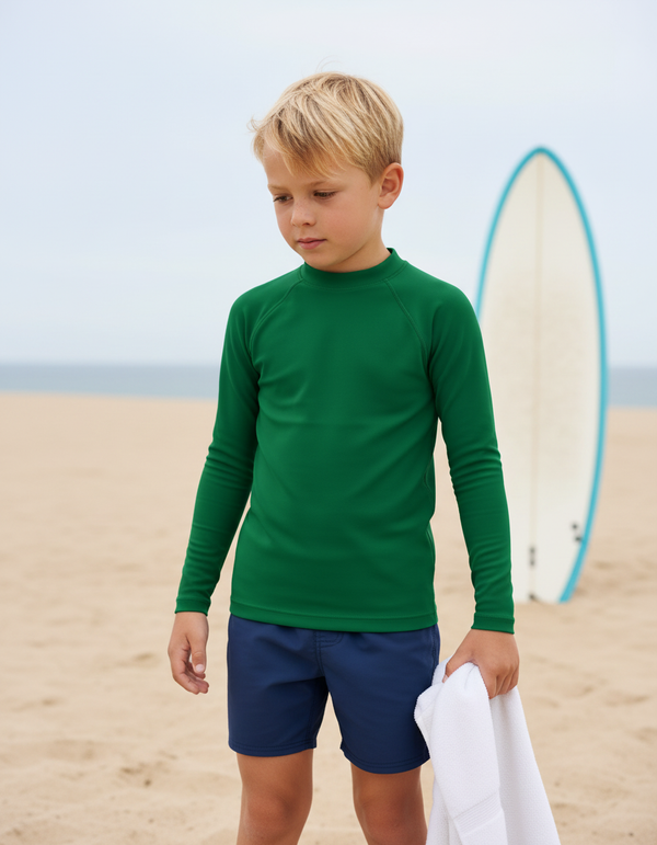 Boys Gucci Green Rash Guard