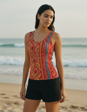 Women's Fiery Red Vibrance tank tops