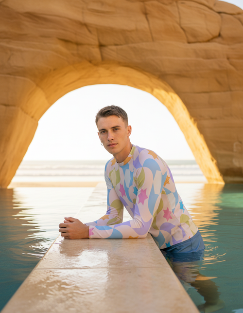Zellige Rash Guard Men's Rashguard — Dripper