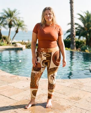 Amber Haze Kahuna plus size leggings