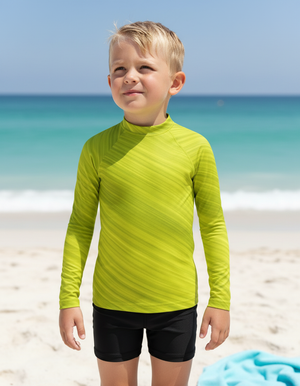 Runway Chartreuse Spectrum Rash Guard Kids Rash Guard — Dripper