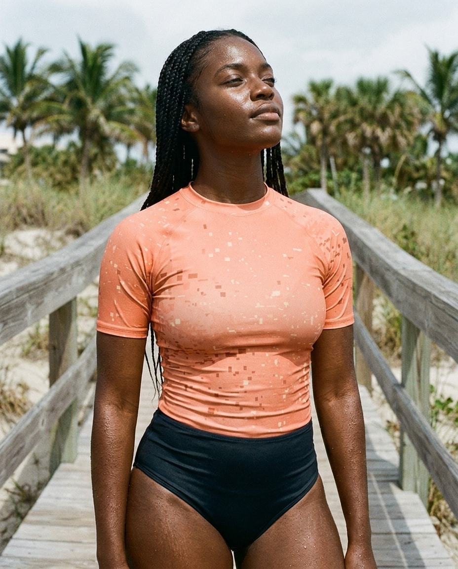 Short Sleeve in Coral Mirage