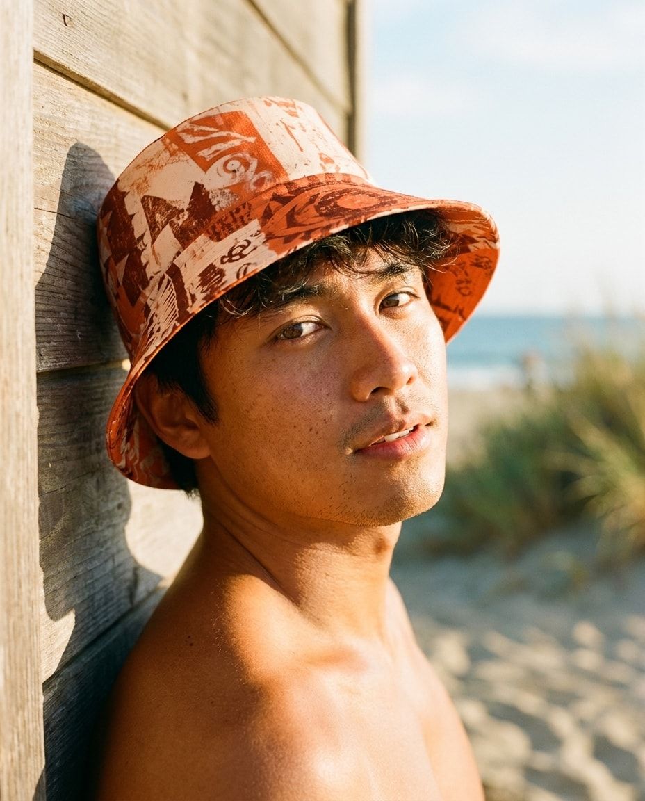 Coral Tapestry bucket hats — view 1 of 2
