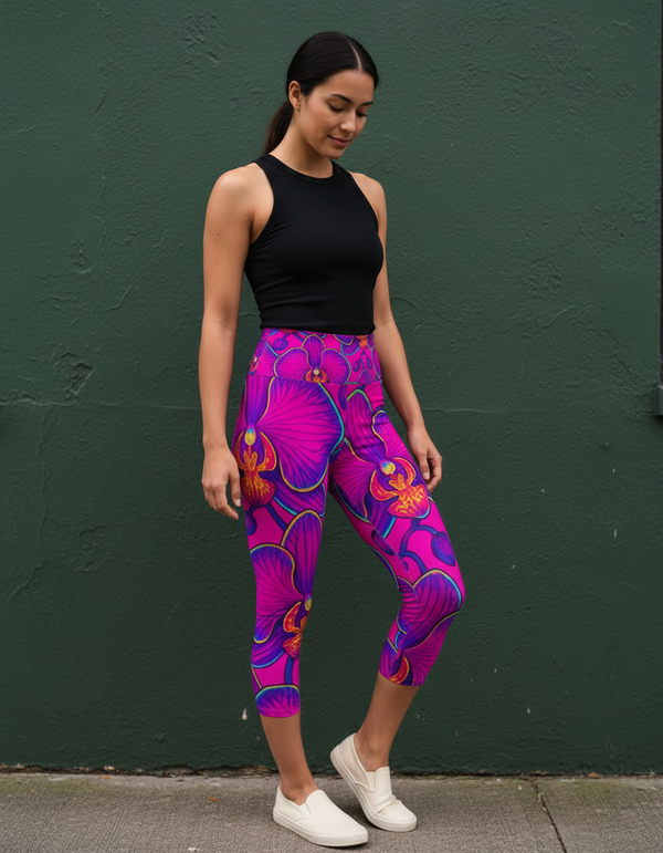 Orchid Collection capri yoga leggings