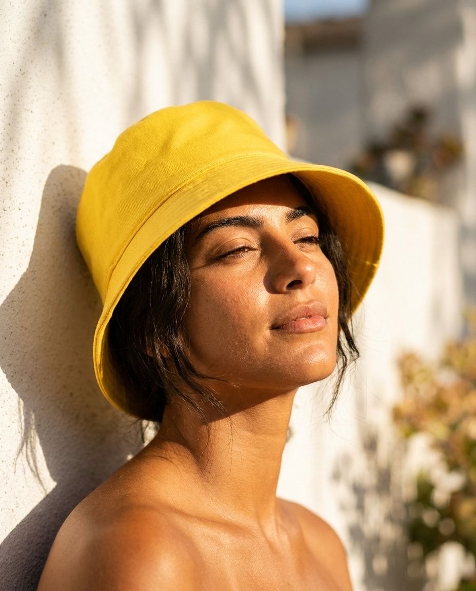 Lemon Yellow Teal & Mint bucket hats