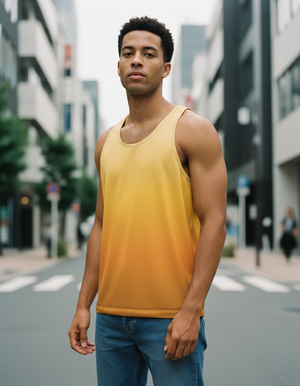 Men's Yellow Celestia tank tops