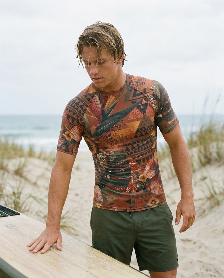 Men's Burnt Sienna Lono men's rashguards