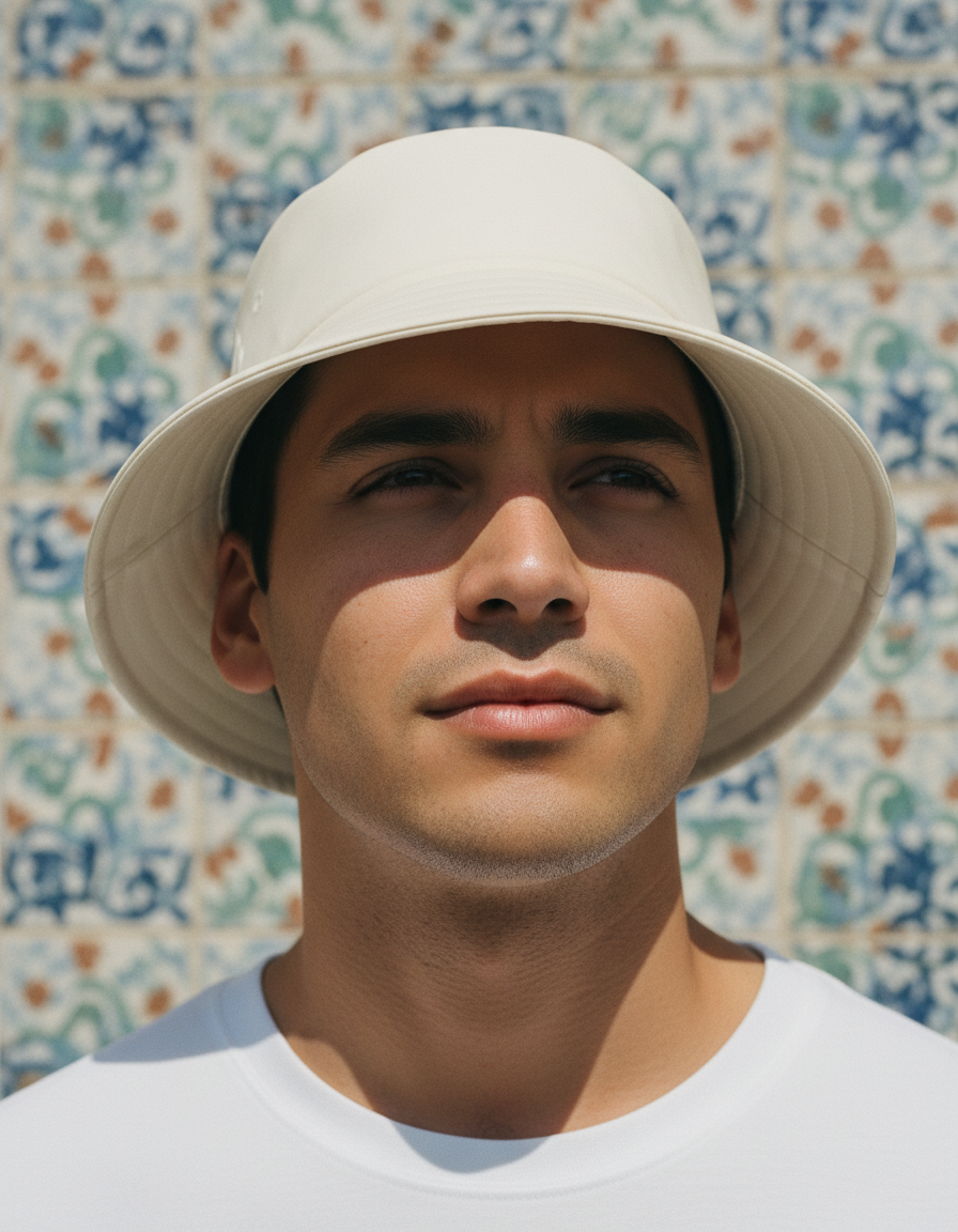 Bucket hat in Marble
