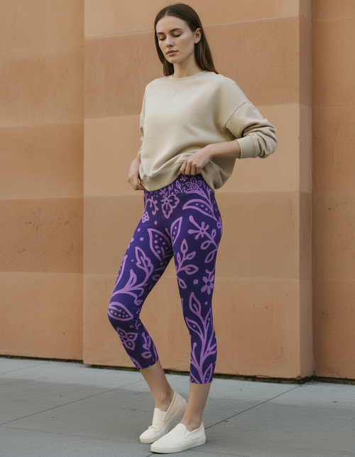 Rona Capri Yoga Leggings Capri Yoga Leggings — Dripper