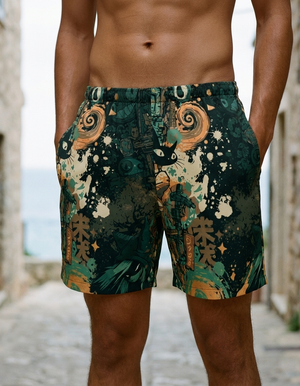 Sycamore Bakeneko men's swim trunks