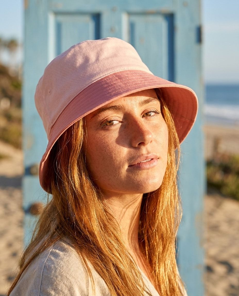 Millennial Pink Brick & Blush bucket hats