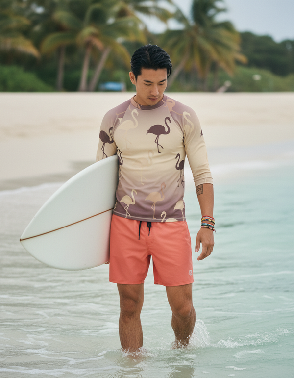 Men's Flamingo Rash Guard