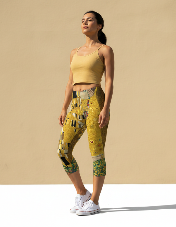 Klimt The Kiss capri leggings