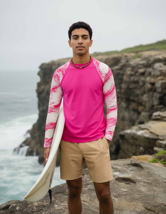 Rashguard — Men's Hot Pink Eclipse