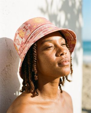 Unisex Millennial Pink Sol Bucket Hat Bucket Hat — Lolekai