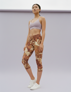 Coral Ehon Leggings Capri Leggings — Dripper