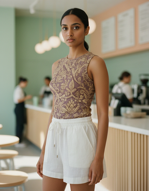 Women's Burnished Lilac Kavya tank tops