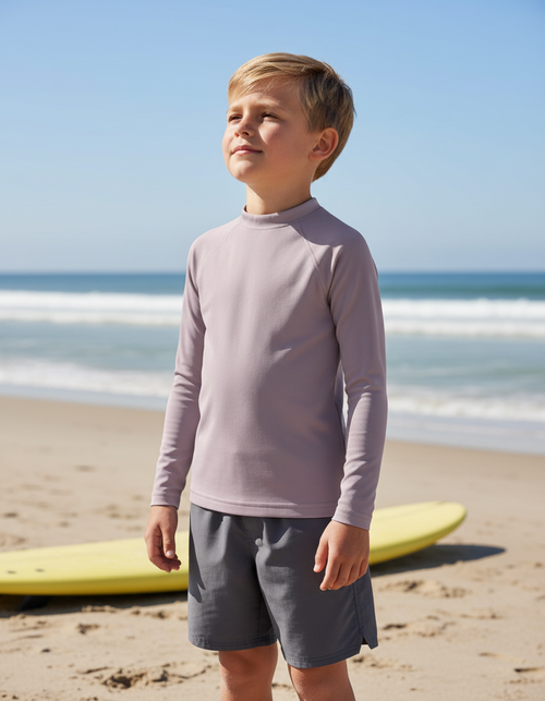 Burnished Lilac Rash Guard Kids Rash Guard — Dripper
