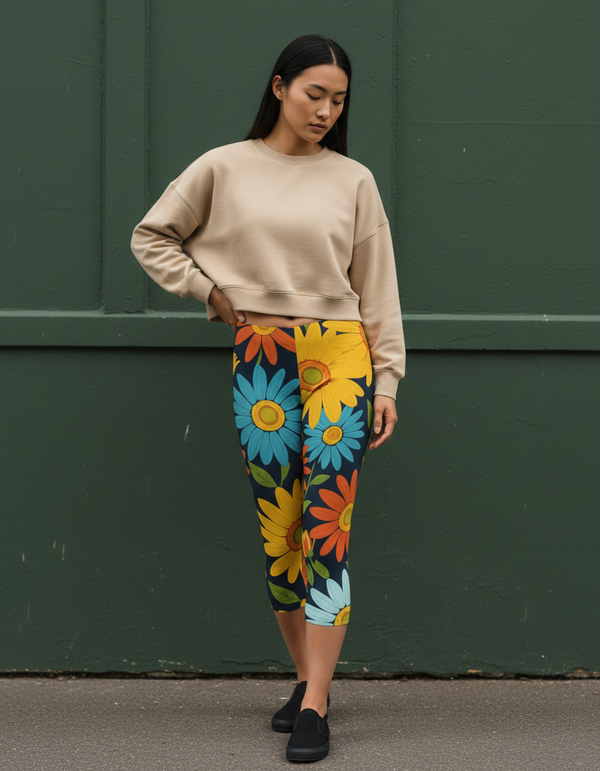 Daisy Collection capri leggings