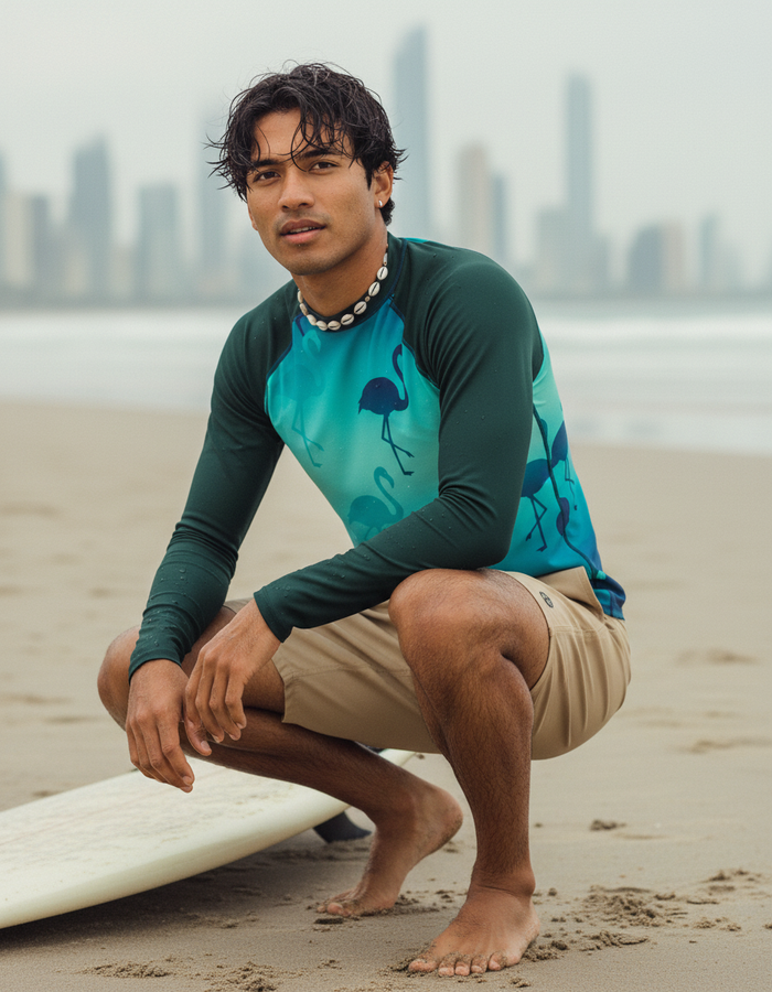 Rashguard — Men's Transformative Teal Coral