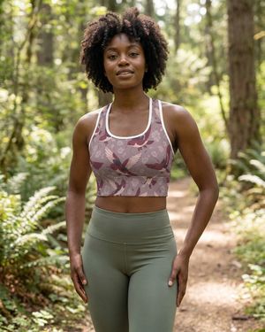 Burnished Lilac Eclipse Swim & Gym Bra Longline Sports Bra — Lolekai