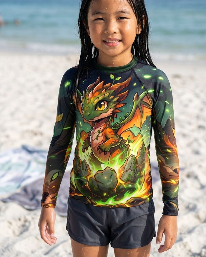 Rashguard — Girls Earth Baby Dragon