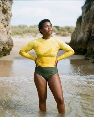 Women's Yellow Flare women's rashguards