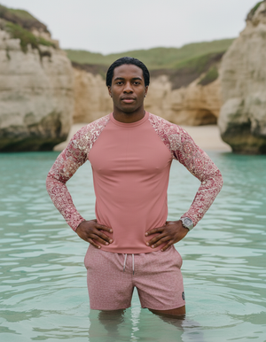 Men's Tea Rose Riad men's short-sleeve rashguards