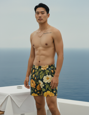 Lemon Yellow Elysium men's swim trunks