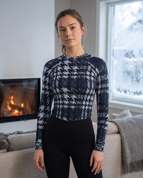 Glacier Houndstooth Base Layer Top