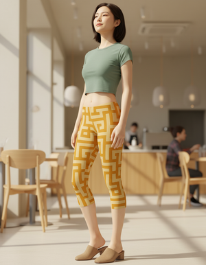 Kintsugi capri leggings