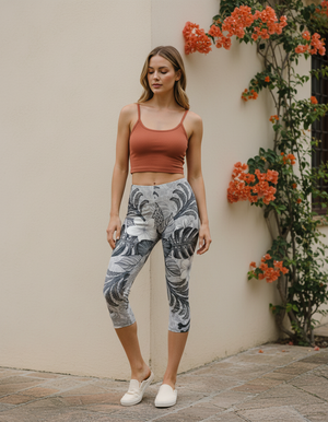 Rhodonite Hula capri leggings