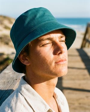 Transformative Teal Cactus Bloom bucket hats