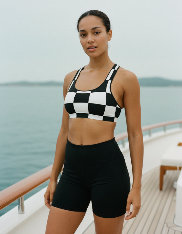 Checkerboard classic sports bras